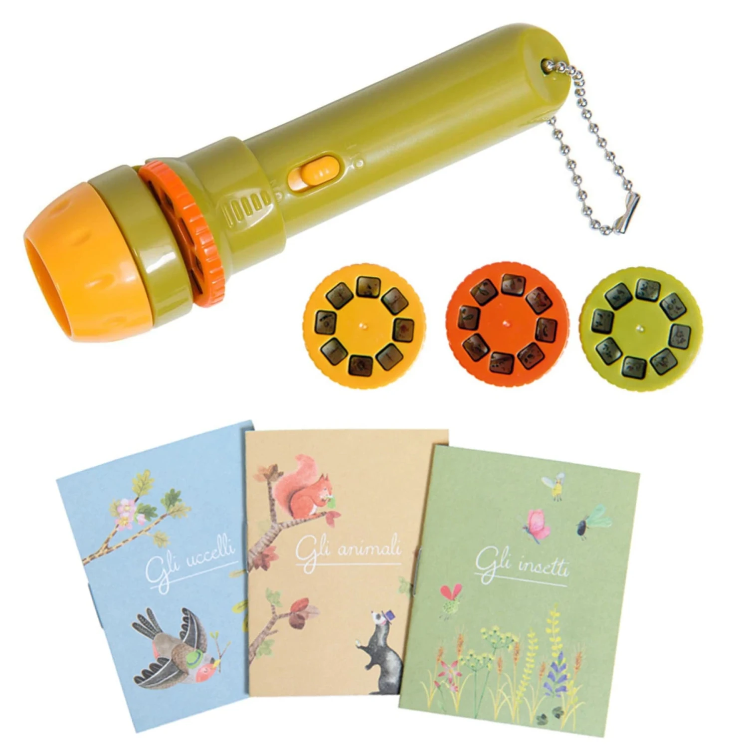 Moulin Roty Lampada Proietta Storie + 3 Mini Libri Italiano - Le Jardin 3 Moulin Roty Lampada Proietta Storie + 3 Mini Libri Italiano - Le Jardin