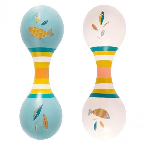 Moulin Roty Wooden Illustrated Maracas 3 Moulin Roty Wooden Illustrated Maracas