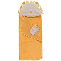 Moulin Roty Mustard Yellow Baobab Mitten Lion Bath Cape