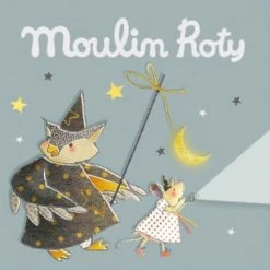Moulin Roty 3 Grey Once Upon A Time Tales Story Projector Flashlight