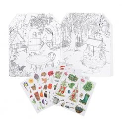 Moulin Roty Album Da Colorare Con Stickers Le Jardin