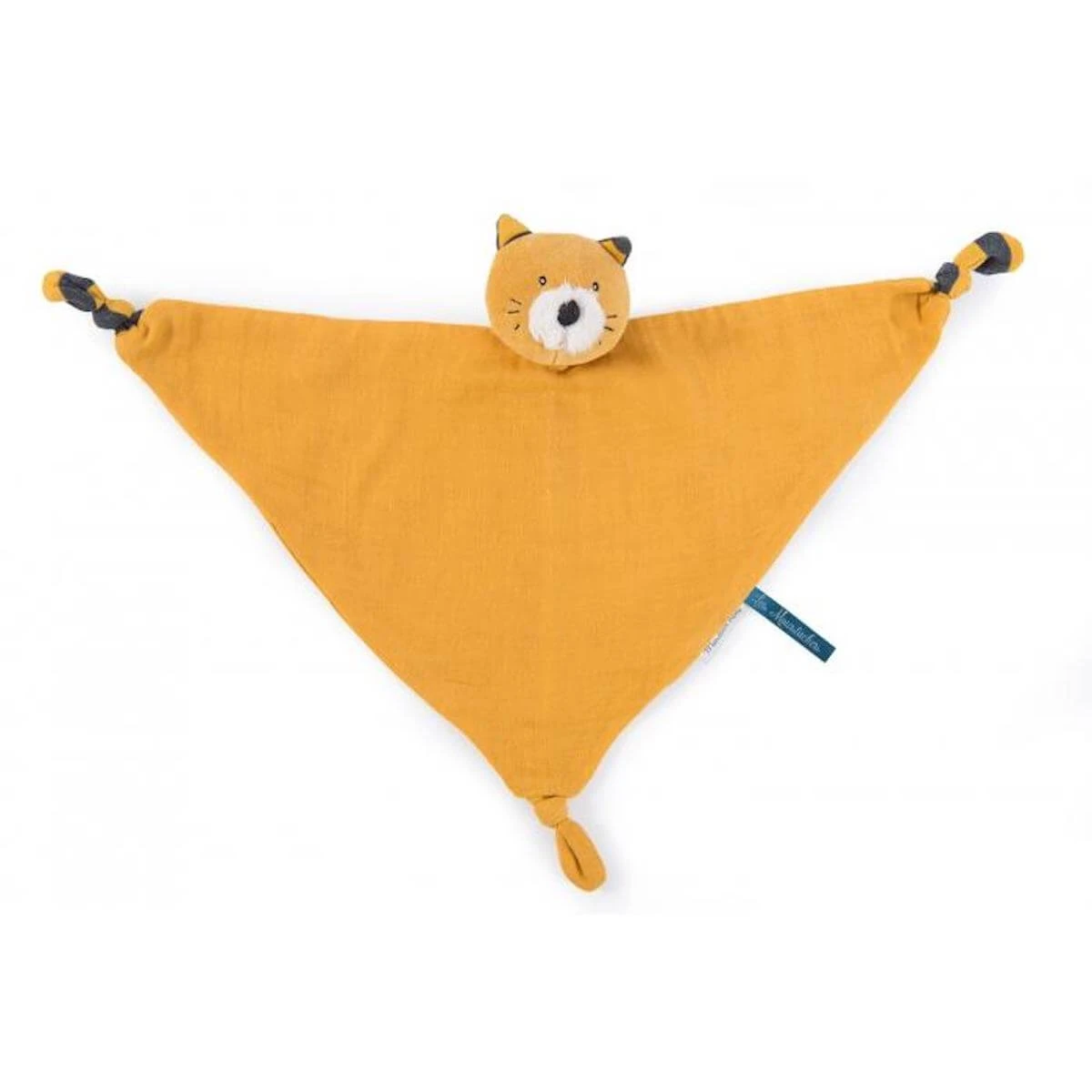 Moulin Roty Doudou Mantilla Gato Mostaza Moustaches 3 Moulin Roty Doudou Mantilla Gato Mostaza Moustaches