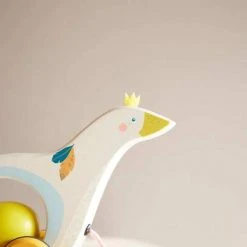 Moulin Roty Olga Goose And Egg Wooden Pull Along Toy