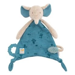 Moulin Roty Baobab Doudou Elephant Pacifier Holder