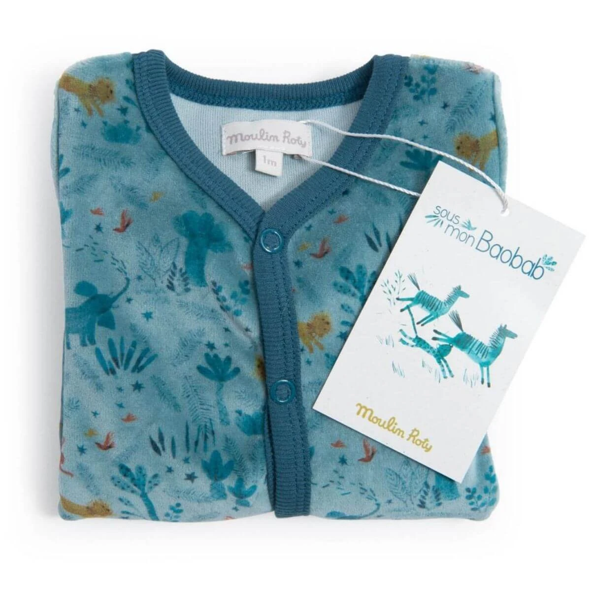 Moulin Roty Pijama de terciopelo animales Baobab 5 Moulin Roty Pijama de terciopelo animales Baobab