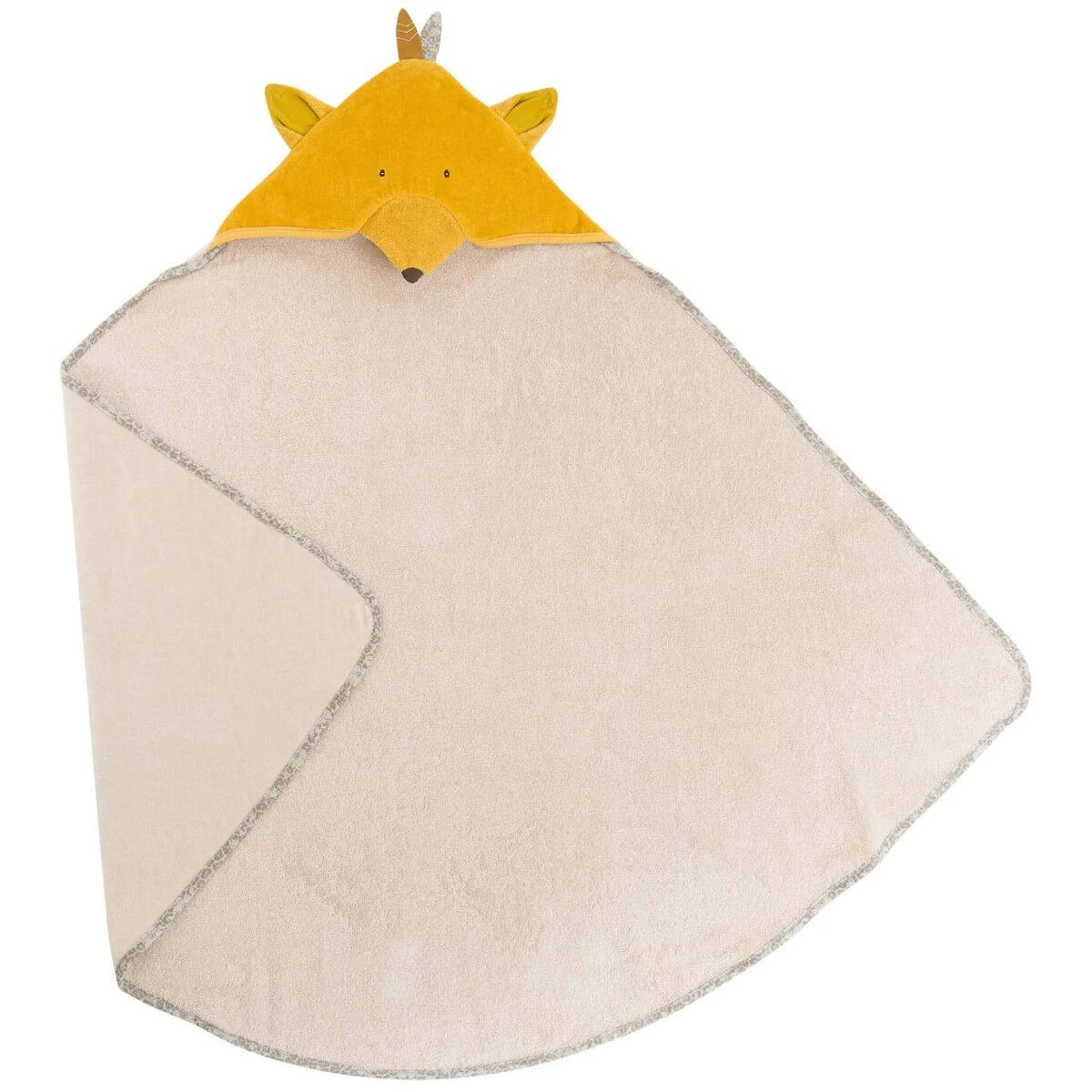 Moulin Roty Beige The Journey of Olga Fox Bath Cape 3 Moulin Roty Beige The Journey of Olga Fox Bath Cape