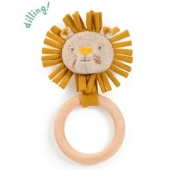 Moulin Roty Sonajero Anilla Madera Leon Baobab