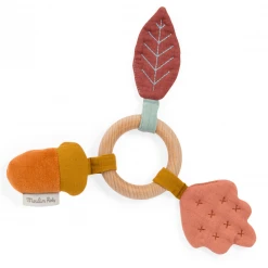 Moulin Roty After the Rain Forest Wood Ring Rattle