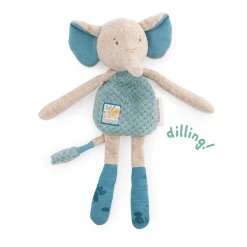 Moulin Roty Sous Mon Baobab Doudou Hochet Elephant Soft Toy