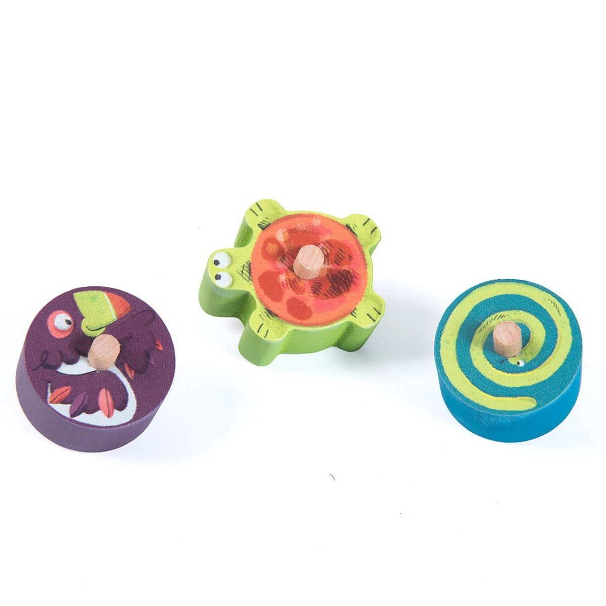 Moulin Roty Cascading Jungle Spinning Tops 7 Moulin Roty Cascading Jungle Spinning Tops