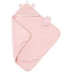 Moulin Roty Pink Hooded Bath Towel