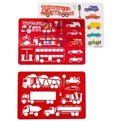 Moulin Roty Plantillas Para Dibujar Vehículos