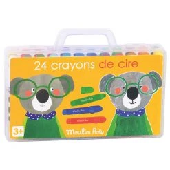 Moulin Roty Set of 24 Popipop Wax Pencils