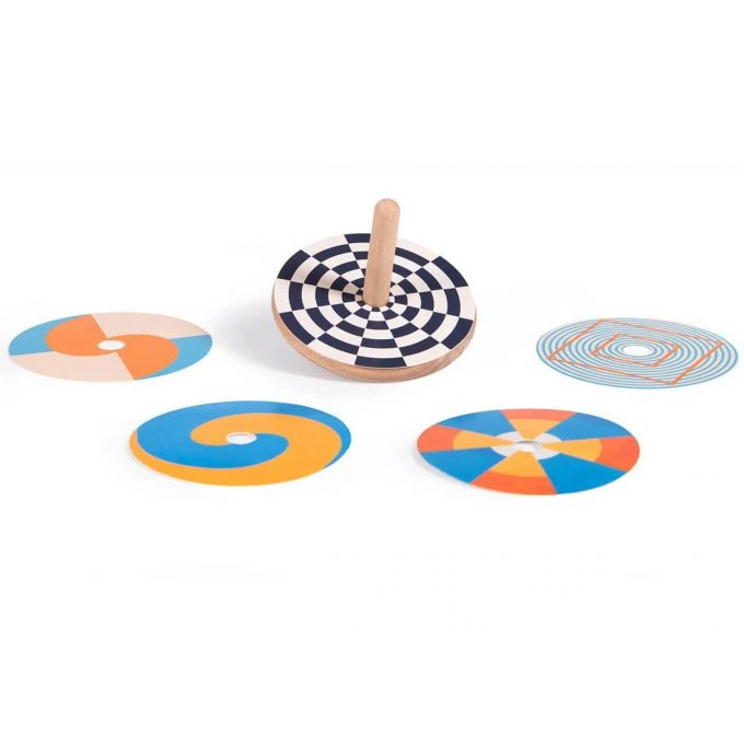 Moulin Roty Wooden Optical Spinning Top 3 Moulin Roty Wooden Optical Spinning Top