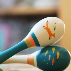 Moulin Roty Blue Sea Life Wooden Maraca