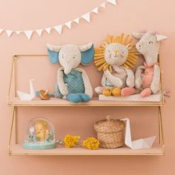 Moulin Roty Under My Baobab Doudou Rattle Elephant Toy