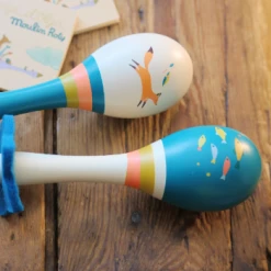 Moulin Roty Blue Sea Life Wooden Maraca