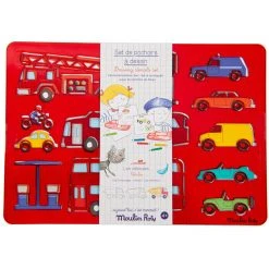 Moulin Roty Plantillas Para Dibujar Vehículos