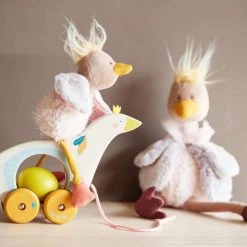 Moulin Roty Olga Goose And Egg Wooden Pull Along Toy