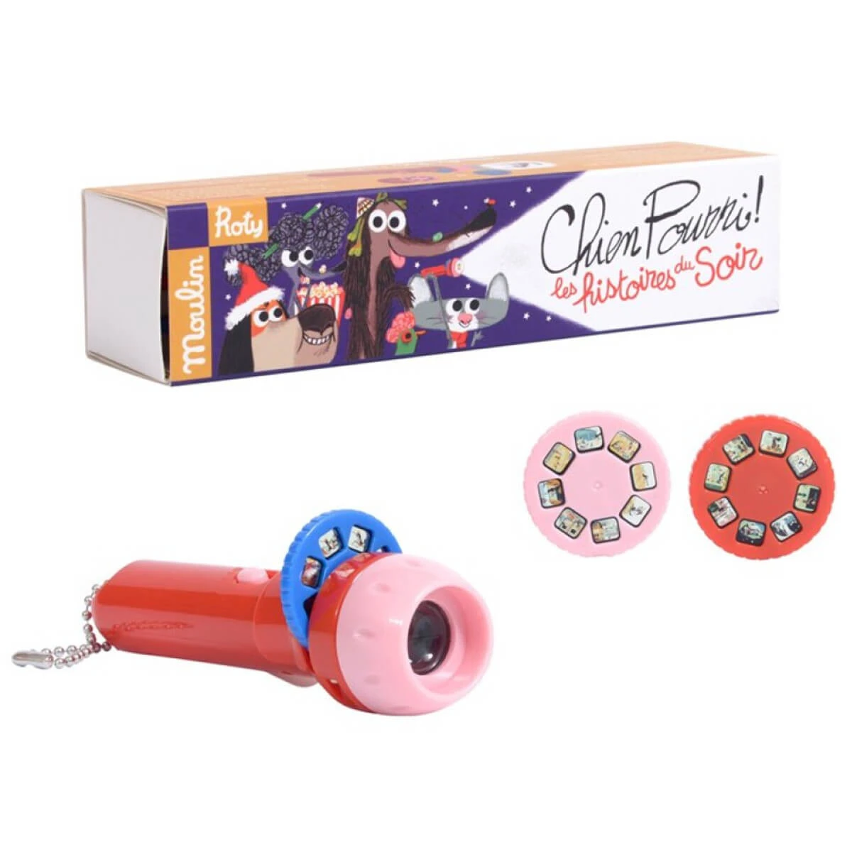 Moulin Roty Stinky Dog Story Projector Flashlight Toy 3 Moulin Roty Stinky Dog Story Projector Flashlight Toy