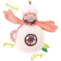 Moulin Roty Jungle Pigeon Bird Rattle Ball Toy