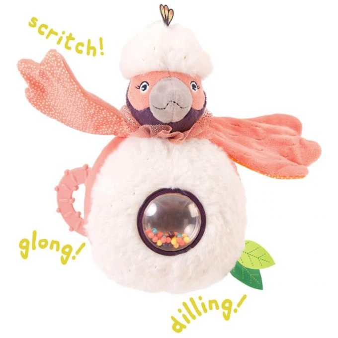 Moulin Roty Jungle Pigeon Bird Rattle Ball Toy 3 Moulin Roty Jungle Pigeon Bird Rattle Ball Toy