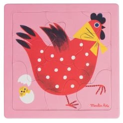 Moulin Roty 4 Animal Les Bambins Puzzle Toy