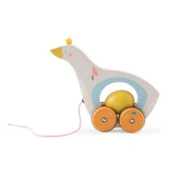 Moulin Roty Olga Goose And Egg Wooden Pull Along Toy