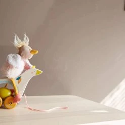 Moulin Roty Olga Goose And Egg Wooden Pull Along Toy