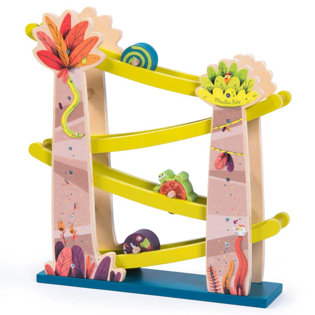 Moulin Roty Cascading Jungle Spinning Tops 8 Moulin Roty Cascading Jungle Spinning Tops