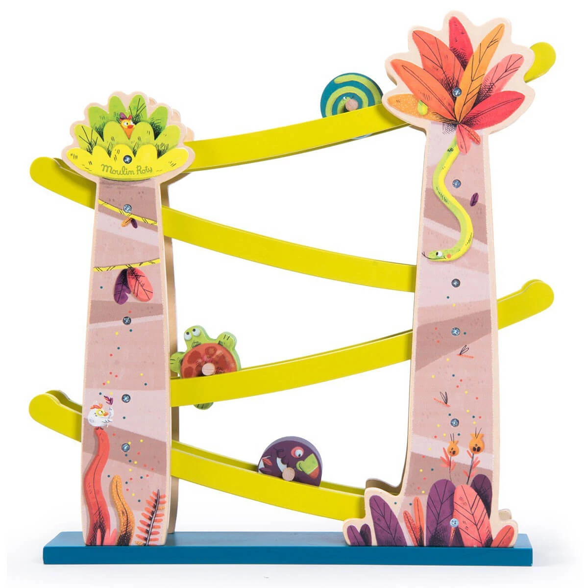 Moulin Roty Cascading Jungle Spinning Tops 3 Moulin Roty Cascading Jungle Spinning Tops