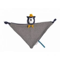 Moulin Roty Gray Mustache Cat Doudou Soft Toy