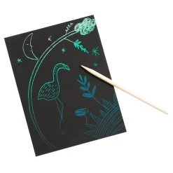 Moulin Roty Blue and Green Night Scratch Card