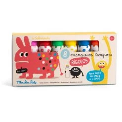Moulin Roty Caja de 8 Marcadores Tampon Schmouks
