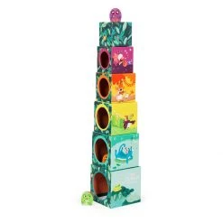 Moulin Roty Stackable Jungle Animals Cubes