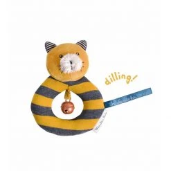 Moulin Roty Mustard Rattle Lulu Mustaches Ring